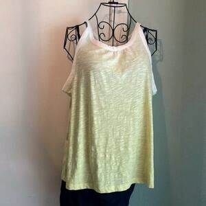 Halston Heritage Ombri Tank Top Yellow M